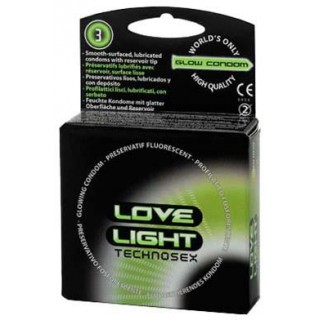 Kondomy - LOVE LIGHT (3ks) - svítící kondomy Kondomy - LOVE LIGHT (3ks) - svítící kondomy