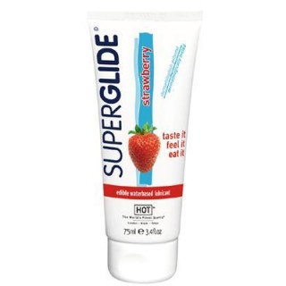 Lubrigační Gel HOT Superglide na vodní bázi, Jahoda (75ml)